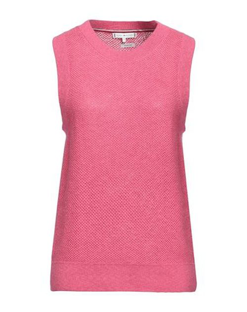 Tommy Hilfiger Woman Sweater Fuchsia Size L Cotton, Linen