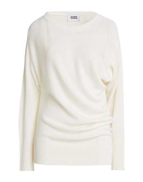Woman Sweater Ivory Size 8 Merino Wool