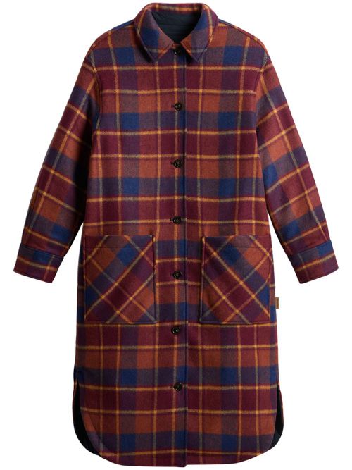 Reversible long sleeve over coat - Blue