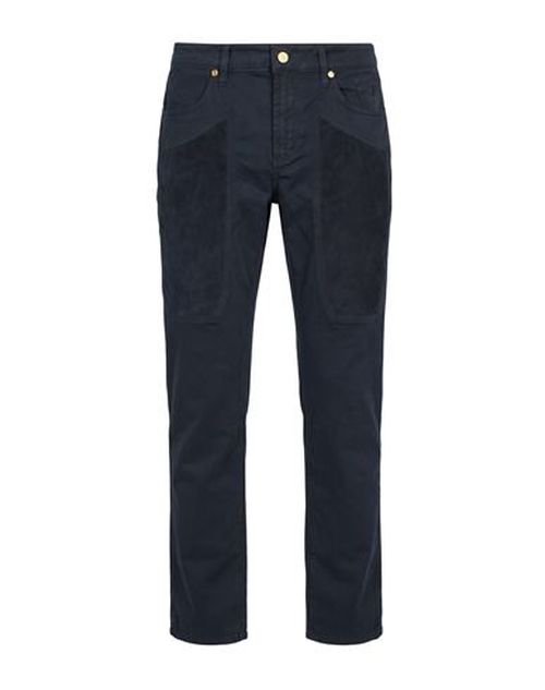 Man Pants Navy Size 31 Cotton, Elastane