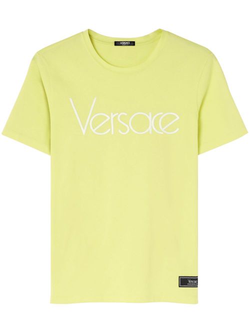 Logo-print cotton T-shirt - Yellow