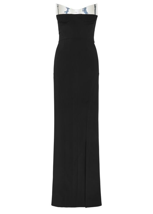 Strapless Panelled Maxi Dress