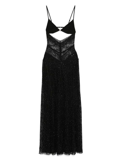 Rhinestone-embellished dress - Black
