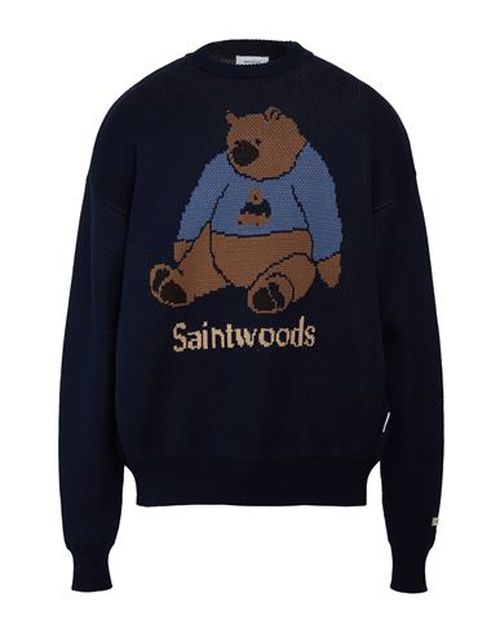 Man Sweater Midnight blue Size M Cotton