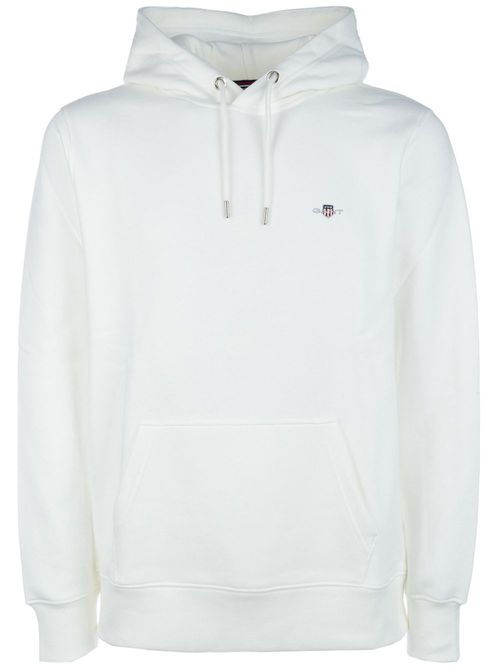 Logo-embroidered hoodie - White