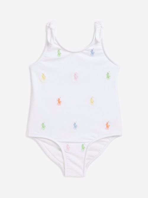 Baby Girls Logo Swimsuit in White