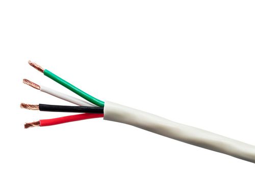 Speaker Wire, Burial Rated, 4-Conductor, 14AWG, 250ft, Gray