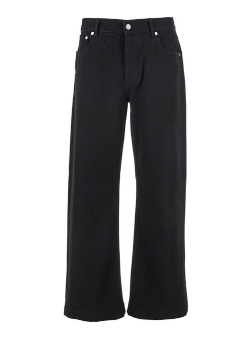 Black Regular Fit Logo Jeans