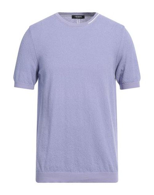Man Sweater Lilac Size 40 Cotton, Polyamide