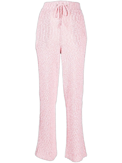 Drawstring-Fastening Waist Trousers — Pink