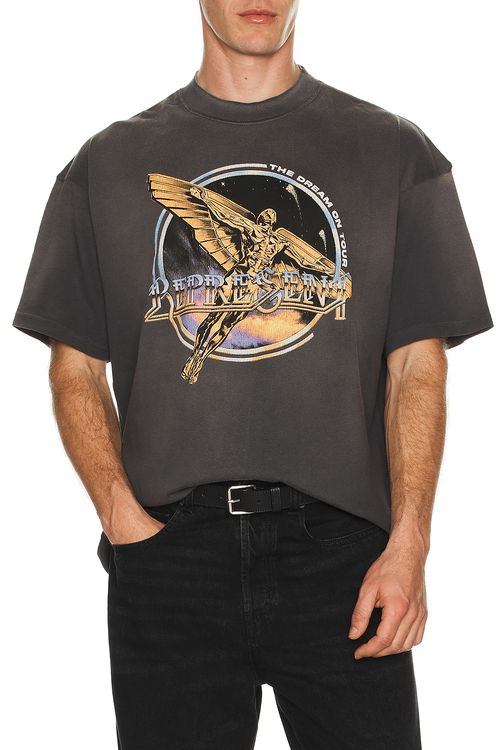REPRESENT Golden Tour Tee in Sun Fade Grey - Grey. M also in S, L, XL/1X