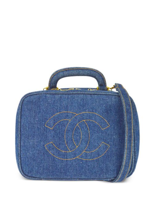 1997 CC stitch Vanity handbag - Blue