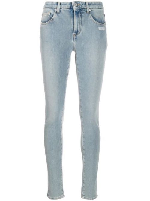 Embroidered details skinny jeans