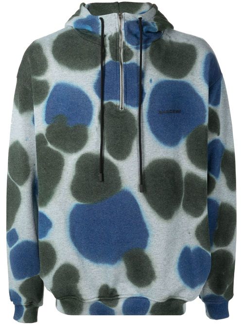 Tie-dye zip-up hoodie - Blue