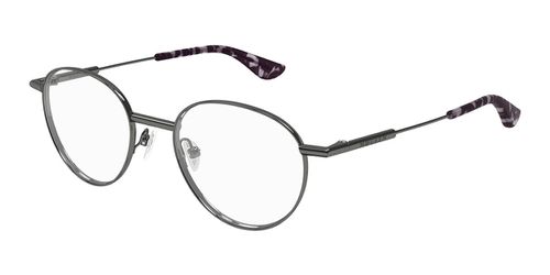 Alexander McQueen AM0502O Asian Fit 003 Men's Eyeglasses Gunmetal Size 49 - Blue Light Block Available