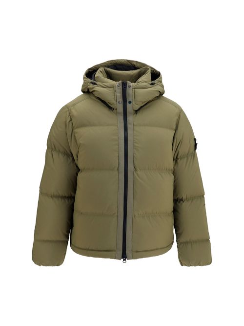 Detachable Hood Down Jacket — Green