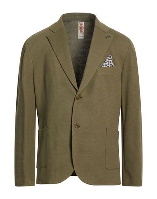 Man Blazer Military green Size 38 Cotton, Elastane