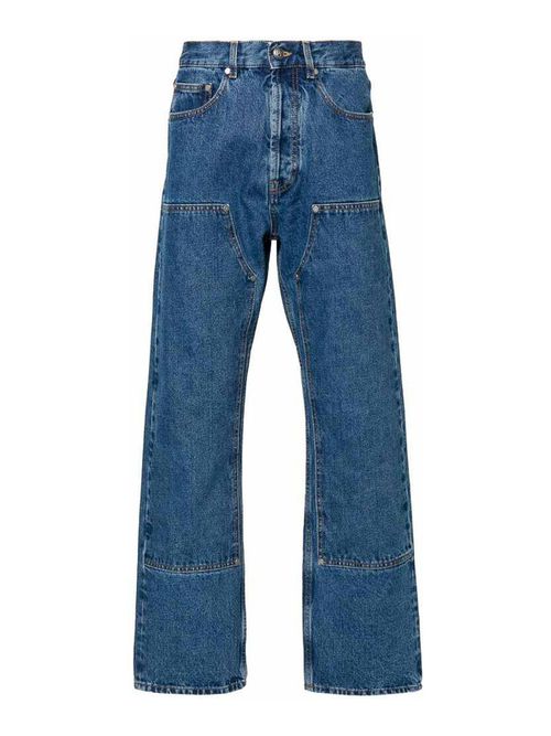 Blue Denim Logo Pants