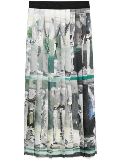 Pleated maxi skirt - Grey