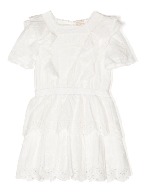Freya ruffled cotton dress - White