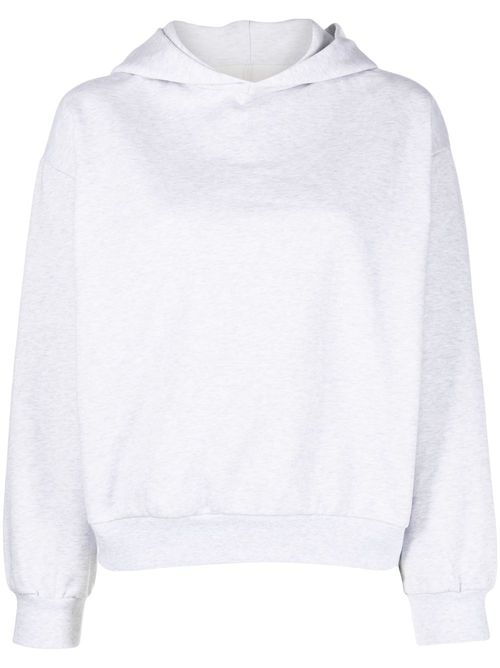 Logo-patch cotton hoodie - Grey