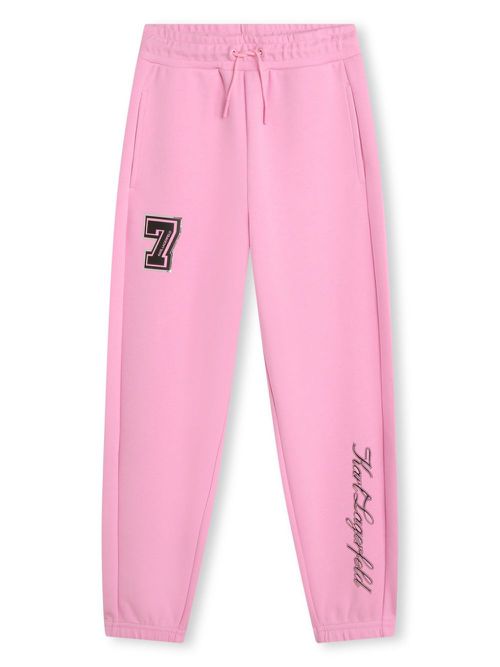 Logo-print cotton track pants - Pink