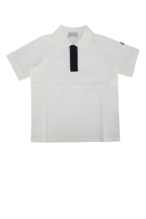 Boys' Ss Polo Creamblack Base Fabric: Cotton T-shirts And Polos