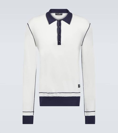 Silk polo sweater