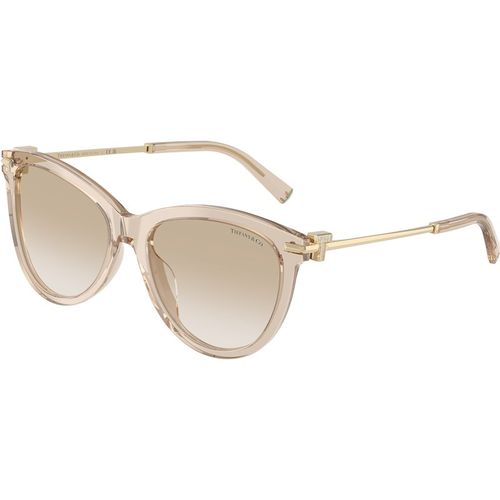 Tiffany Donna Tiffany TF4258BU 844511 Occhiali da sole Acetato Marrone Grigio Pantos Normale Sfumato
