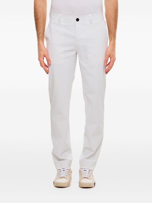Logo-appliqué trousers - White