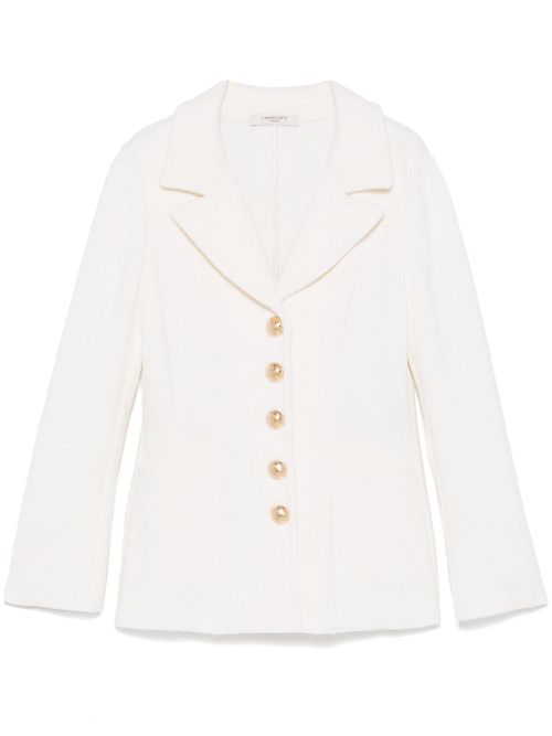 Knitted blazer - White