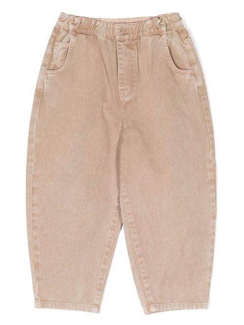 Tapered-leg pants - Brown