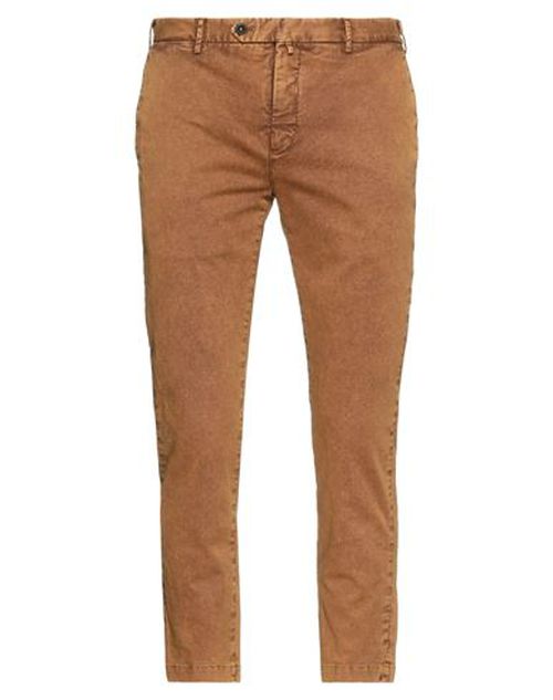 Pt Torino Man Pants Camel Size 36 Cotton, Elastane