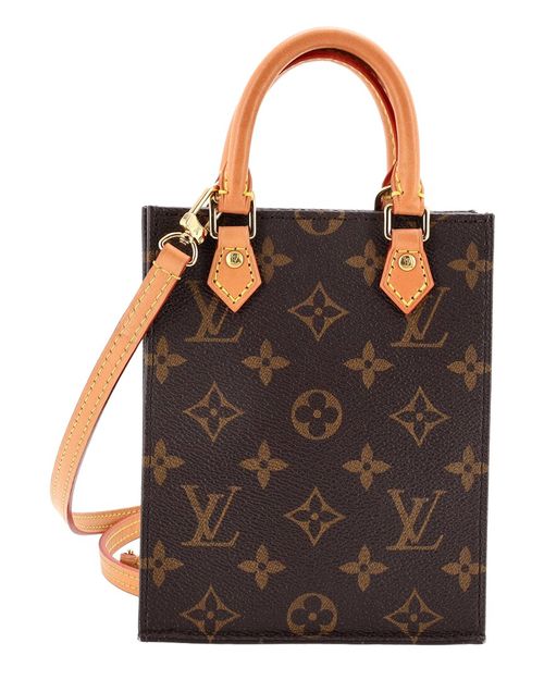 Brown Monogram Canvas Petit Sac Plat (Authentic Pre-Loved)