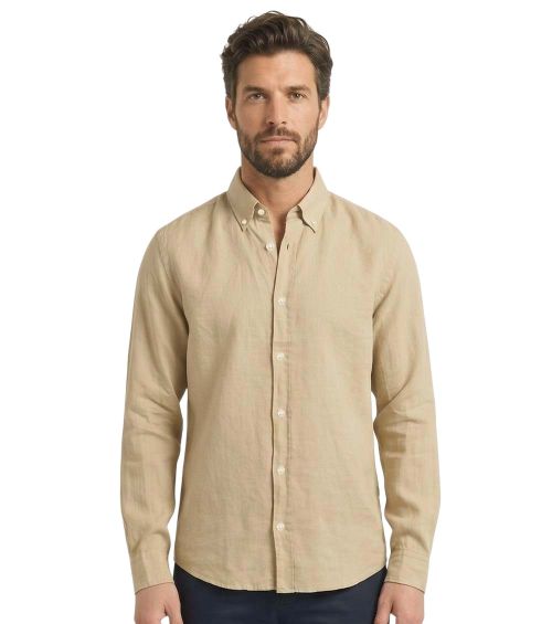 Beige Regular Logo Shirt