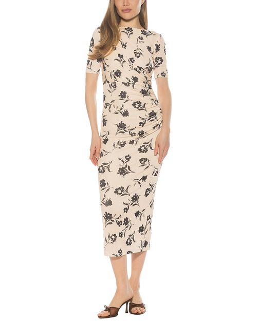 Thoren Long Sleeve Draped Dress