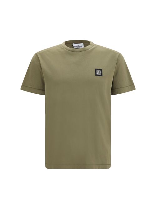 Logo Patch Cotton T-Shirt — Green