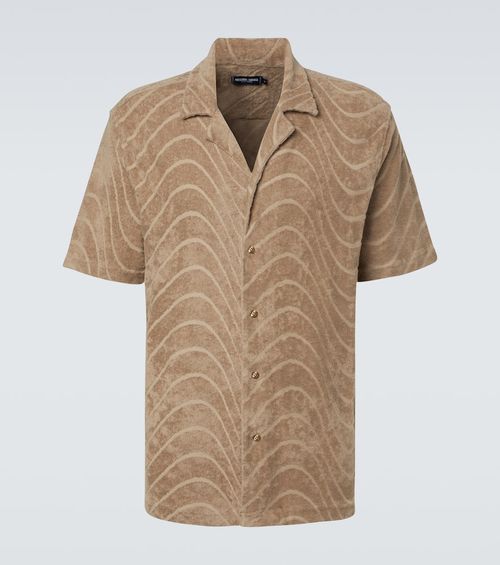 Cotton-blend bowling shirt