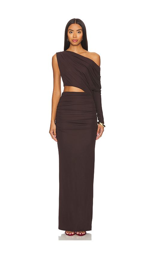 NBD KLEID YAHAIRA in Brown. Größe XS. Also in S