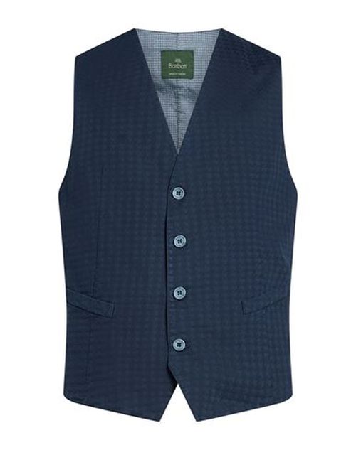 Man Tailored Vest Blue Size 36 Cotton, Elastane