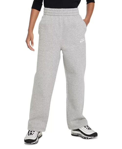 Kids Sportswear Club Fleece FD2927-063 Sweatpant Gray Wide-Leg SRT385