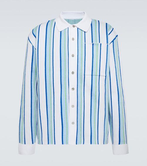 La Chemise Maille Polo striped shirt