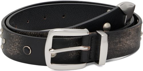 Black Yy Stud Western Belt