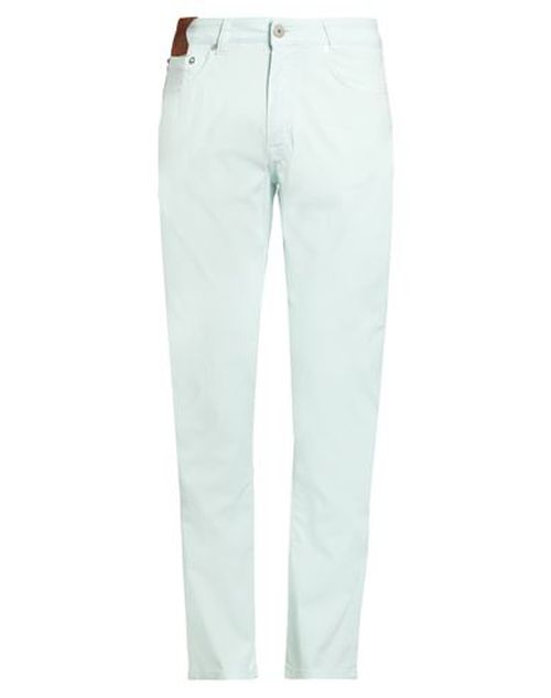 Man Pants Sky blue Size 38 Cotton, Elastane