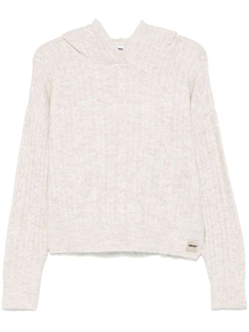 Cable-knit hoodie - Neutrals