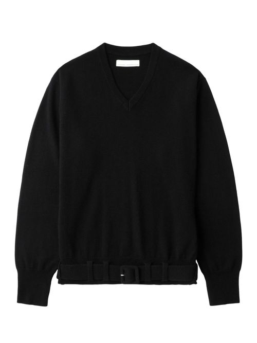 Belted sweater - Black