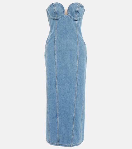 Denim midi dress