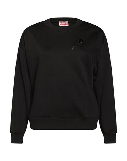 Woman Sweatshirt Black Size XS Cotton, Elastane