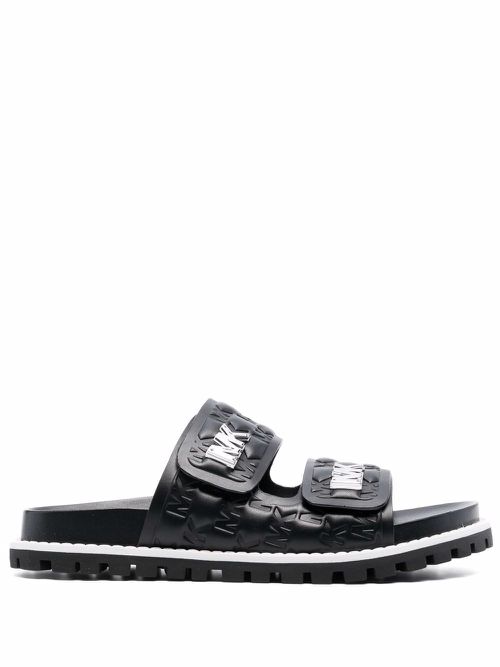 Stark debossed-logo sandals - Black