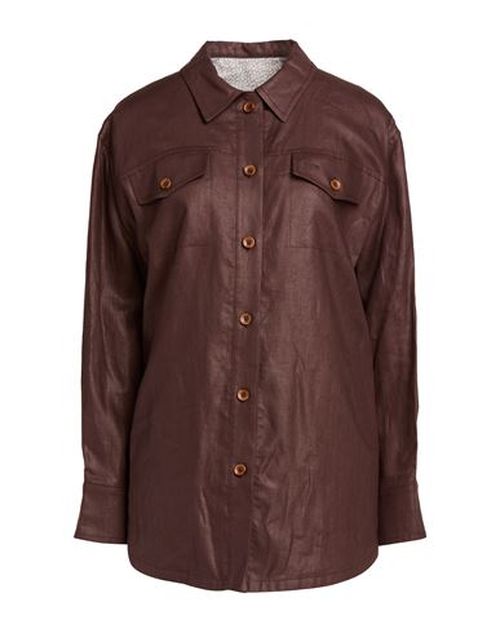 Woman Jacket Chocolate brown Size 4 Linen